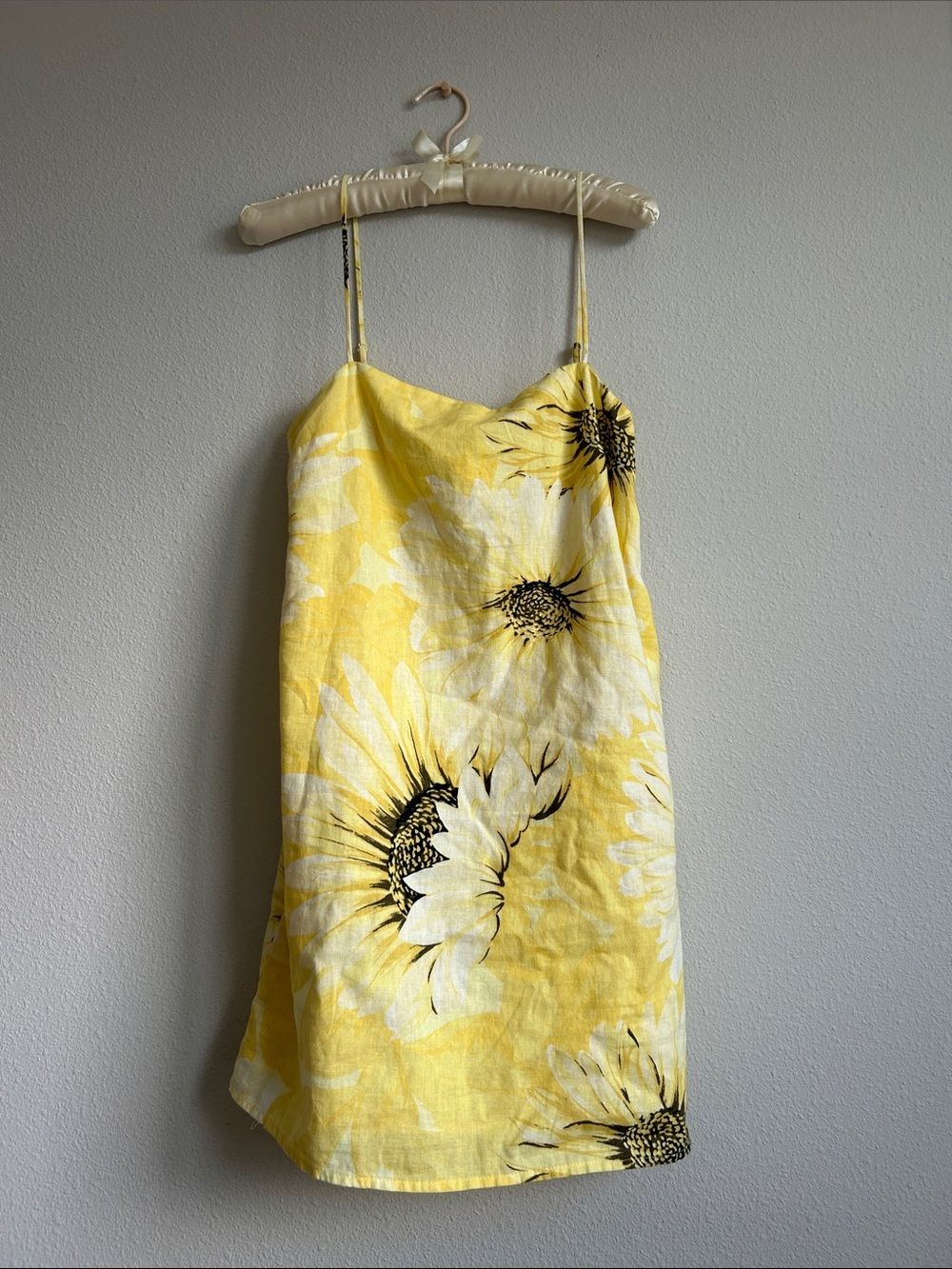 H&M Yellow Sunflower Summer Dress - Linen Blend
